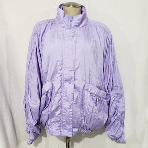 Vtg Duffel Sportswear Nylon Zip women's Light Purp
